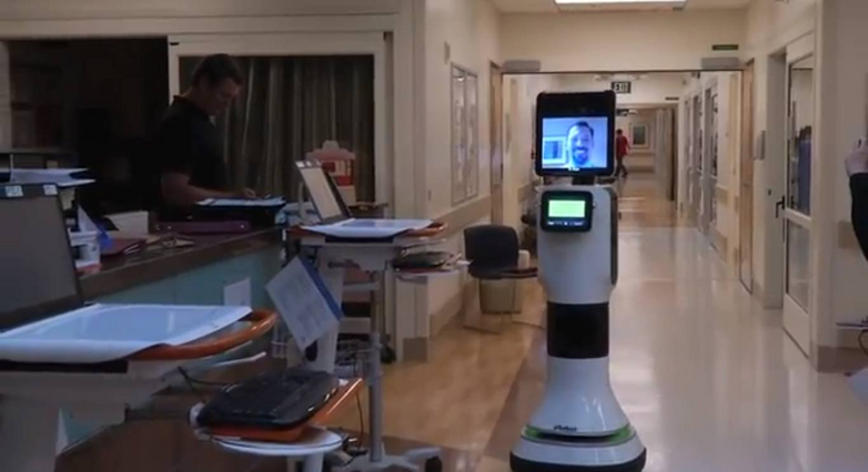 הרובוט יכול לנווט במסדרונות בית החולים (צילום: מתוך סרטון החברה) 